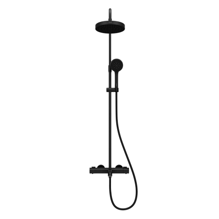 Душевая система VitrA Base Round A4730336EXP с термостатом, матовая черная Душевая система VitrA Base Round A4730336EXP с термостатом, матовая черная