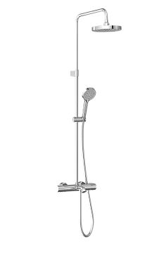 Душевая система VitrA Base Round A47303EXP с термостатом, хром
