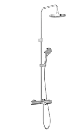 Душевая система VitrA Base Round A47303EXP с термостатом, хром Душевая система VitrA Base Round A47303EXP с термостатом, хром