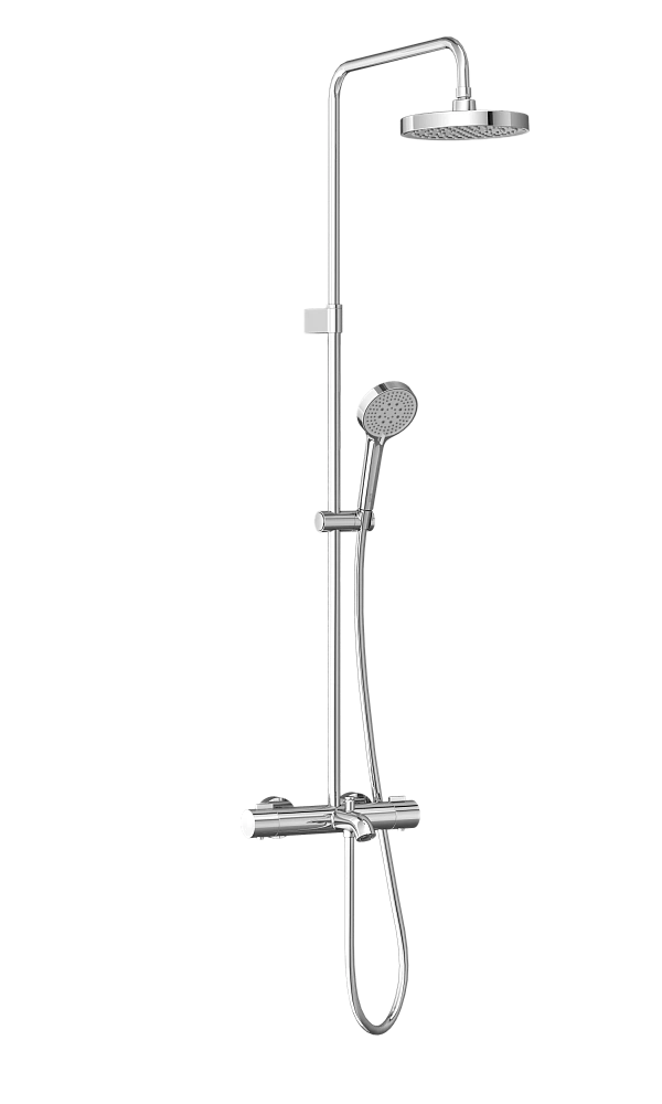 Душевая система VitrA Base Round A47303EXP с термостатом, хром — Изображение 1