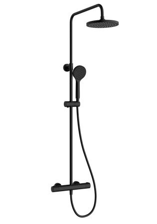 Душевая система VitrA Joy (Джой) A4729836EXP с термостатом, матовая черная Душевая система VitrA Joy (Джой) A4729836EXP с термостатом, матовая черная