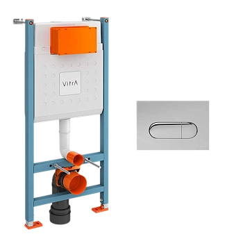 Инсталляция для унитаза VitrA V-Fix Core 800-1873 с кнопкой глянцевой хром