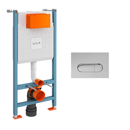 Инсталляция для унитаза VitrA V-Fix Core 800-1873 с кнопкой глянцевой хром