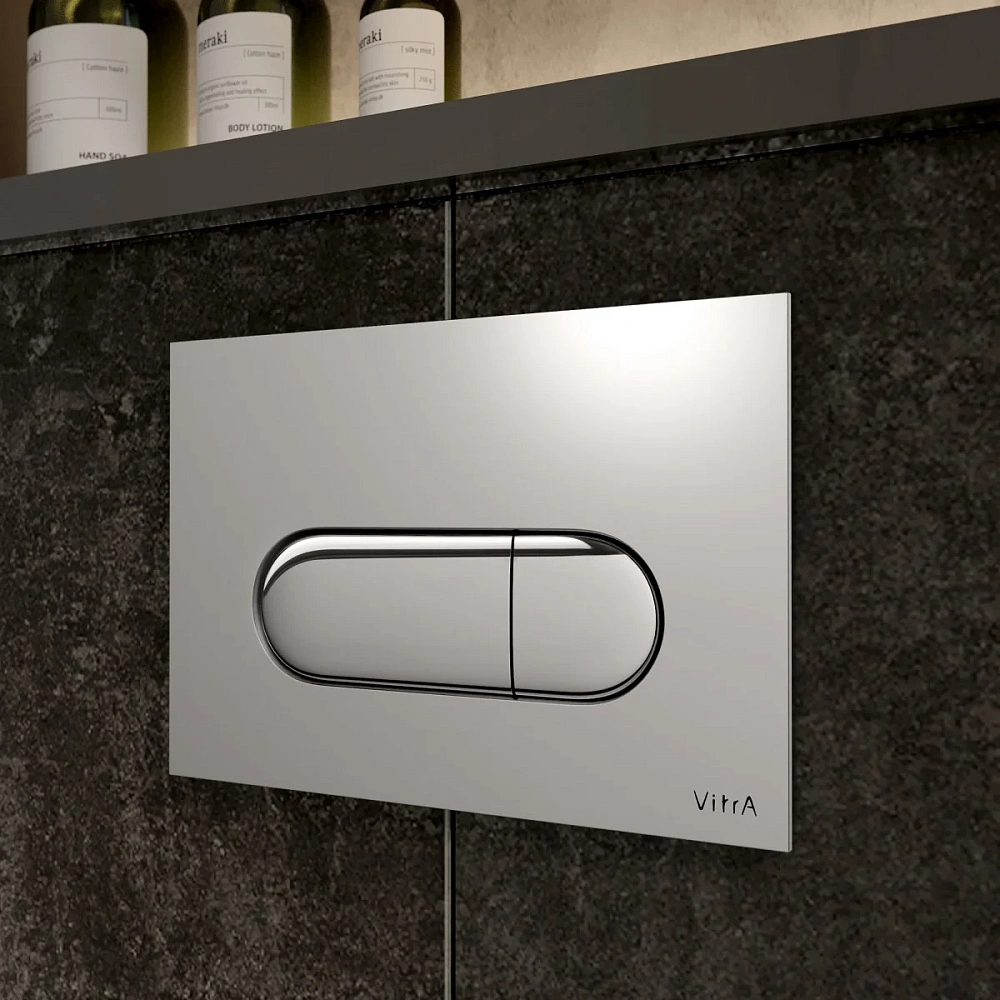 Инсталляция для унитаза VitrA V-Fix Core 800-1873 с кнопкой глянцевой хром — Изображение 5