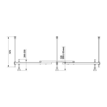 Каркас для ванны VitrA Universal 59999991001 150/160/170 x 70 универсальный Каркас для ванны VitrA Universal 59999991001 150/160/170 x 70 универсальный