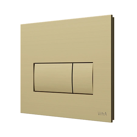 Клавиша смыва VitrA Root Square 740-2325 брашированное золото, двойной смыв Клавиша смыва VitrA Root Square 740-2325 брашированное золото, двойной смыв