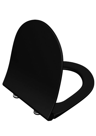 Крышка-сиденье VitrA Sento 120-483-009 матовое черная, дюропласт, с микролифтом Крышка-сиденье VitrA Sento 120-483-009 матовое черная, дюропласт, с микролифтом