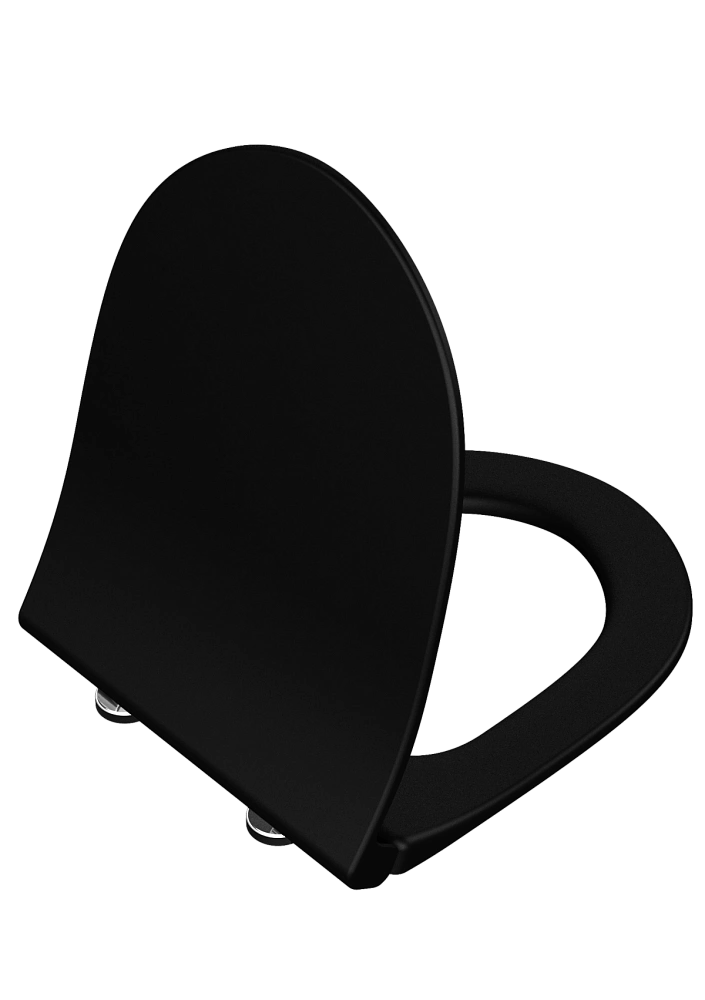 Крышка-сиденье VitrA Sento 120-483-009 матовое черная, дюропласт, с микролифтом — Изображение 1