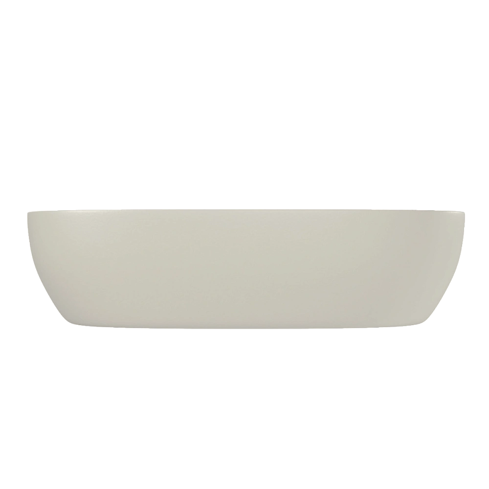 Раковина VitrA Outline Recycled 7995B066-0016 60 x 41 см накладная, матовая бежевая, антибактериальное покрытие Hygiene — Изображение 4