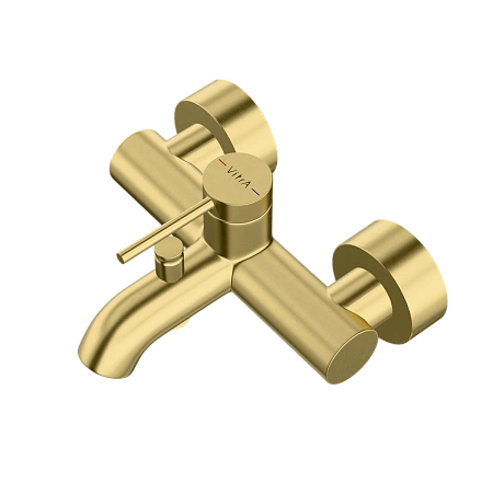 Смеситель для ванны VitrA Minimax Round A4354825EXP брашированное золото Смеситель для ванны VitrA Minimax Round A4354825EXP брашированное золото