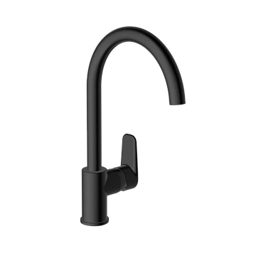 Смеситель для кухни VitrA Flow Soft A4341936EXP с поворотным изливом, матовый черный