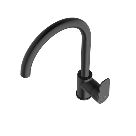 Смеситель для кухни VitrA Flow Soft A4341936EXP с поворотным изливом, матовый черный Смеситель для кухни VitrA Flow Soft A4341936EXP с поворотным изливом, матовый черный