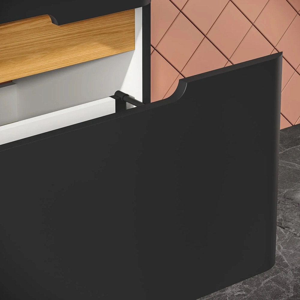 Тумба с раковиной VitrA Sento 60838 100 см матовая антрацит МДФ — Изображение 8