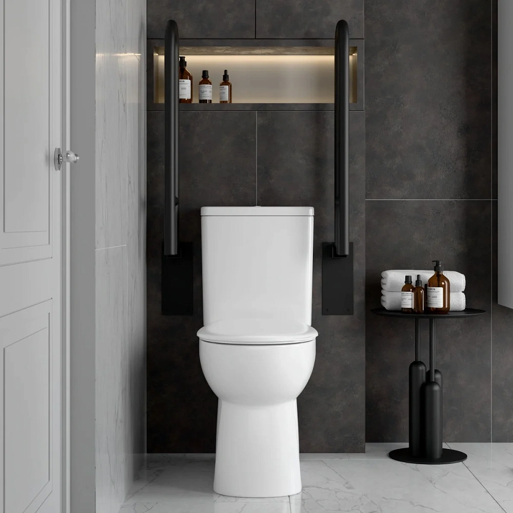 Унитаз напольный VitrA Conforma 9899B003-7200 с сиденьем без микролифта белый, антибактериальное покрытие Hygiene — Изображение 5