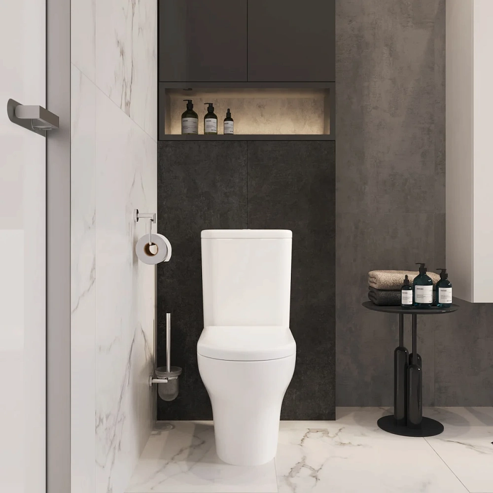 Унитаз напольный VitrA Zentrum 9824B003-7219 с сиденьем микролифт, белый, антибактериальное покрытие Hygiene — Изображение 4