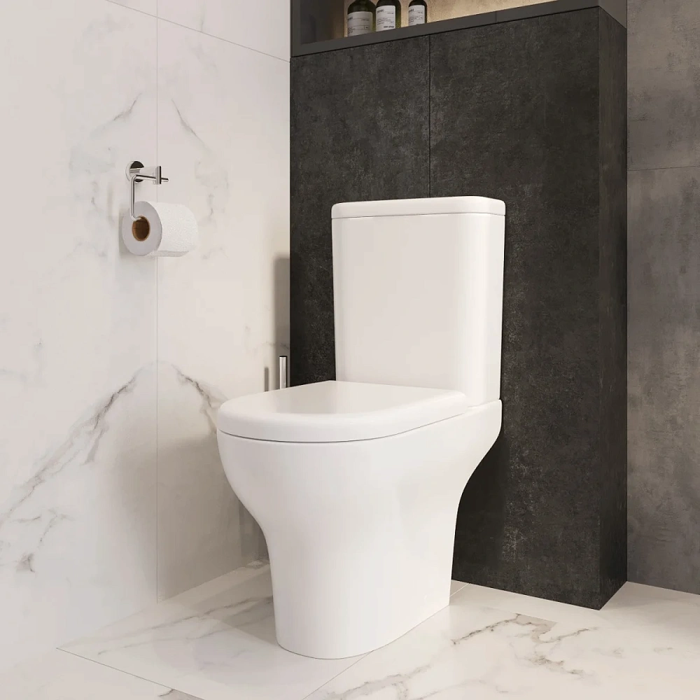 Унитаз напольный VitrA Zentrum 9824B003-7219 с сиденьем микролифт, белый, антибактериальное покрытие Hygiene — Изображение 5