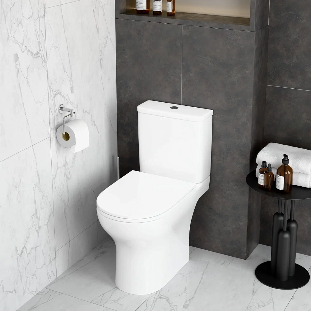 Унитаз напольный VitrA M50 9889B003-7200 безободковый VortexFlush с сиденьем микролифт, белый — Изображение 6