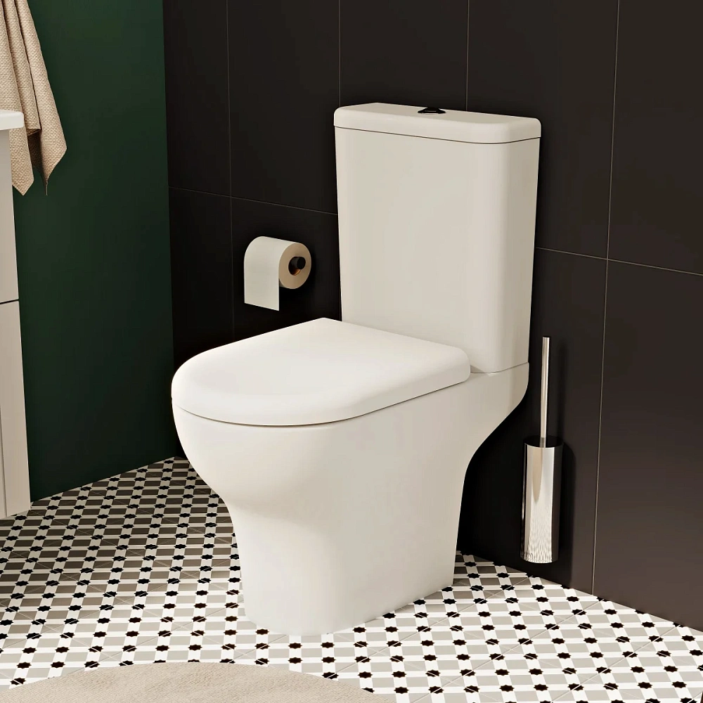 Унитаз напольный VitrA Zentrum 9012B003-7209 с сиденьем микролифт, белый, антибактериальное покрытие Hygiene — Изображение 4