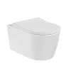 Унитаз подвесной VitrA Metropole Round 7910B003-6429 безободковый QuantumFlush с сиденьем микролифт, белый Унитаз подвесной VitrA Metropole Round 7910B003-6429 безободковый QuantumFlush с сиденьем микролифт, белый