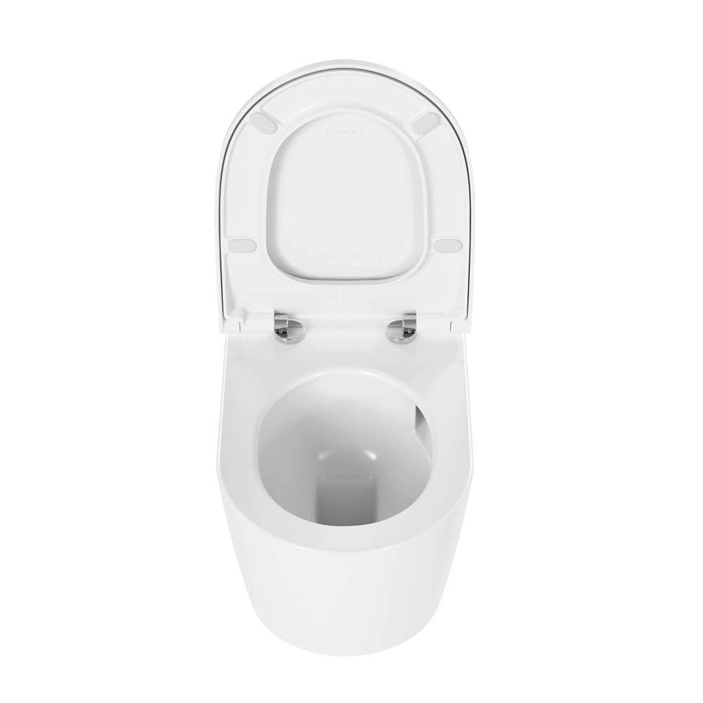 Унитаз подвесной VitrA Metropole Round 7910B003-6429 безободковый QuantumFlush с сиденьем микролифт, белый — Изображение 4