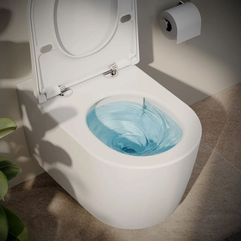 Унитаз подвесной VitrA Metropole Round 7910B003-6429 безободковый QuantumFlush с сиденьем микролифт, белый — Изображение 7