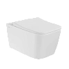 Унитаз подвесной VitrA Metropole Square 7906B003-6430 безободковый QuantumFlush с сиденьем микролифт, белый