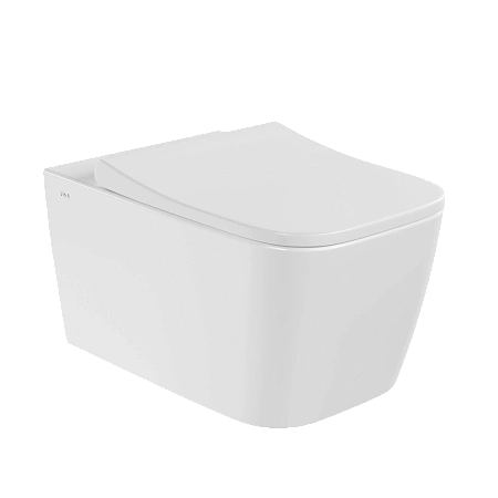 Унитаз подвесной VitrA Metropole Square 7906B003-6430 безободковый QuantumFlush с сиденьем микролифт, белый