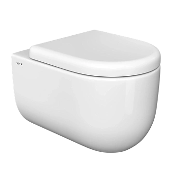 Унитаз подвесной VitrA Liquid 7321B403-0075 безободковый Rim-ex белый, антибактериальное покрытие Hygiene + Clean