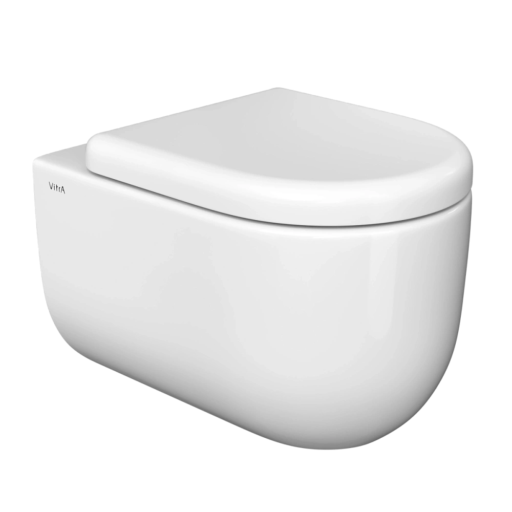 Унитаз подвесной VitrA Liquid 7321B403-0075 безободковый Rim-ex белый, антибактериальное покрытие Hygiene + Clean — Изображение 1