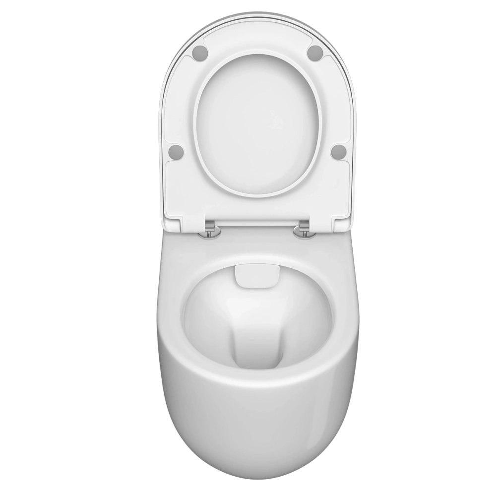 Унитаз подвесной VitrA Liquid 7321B403-0075 безободковый Rim-ex белый, антибактериальное покрытие Hygiene + Clean — Изображение 4
