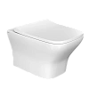 Унитаз подвесной VitrA Zentrum Square 7484B003-0075 безободковый SmoothFlush белый, антибактериальное покрытие Hygiene