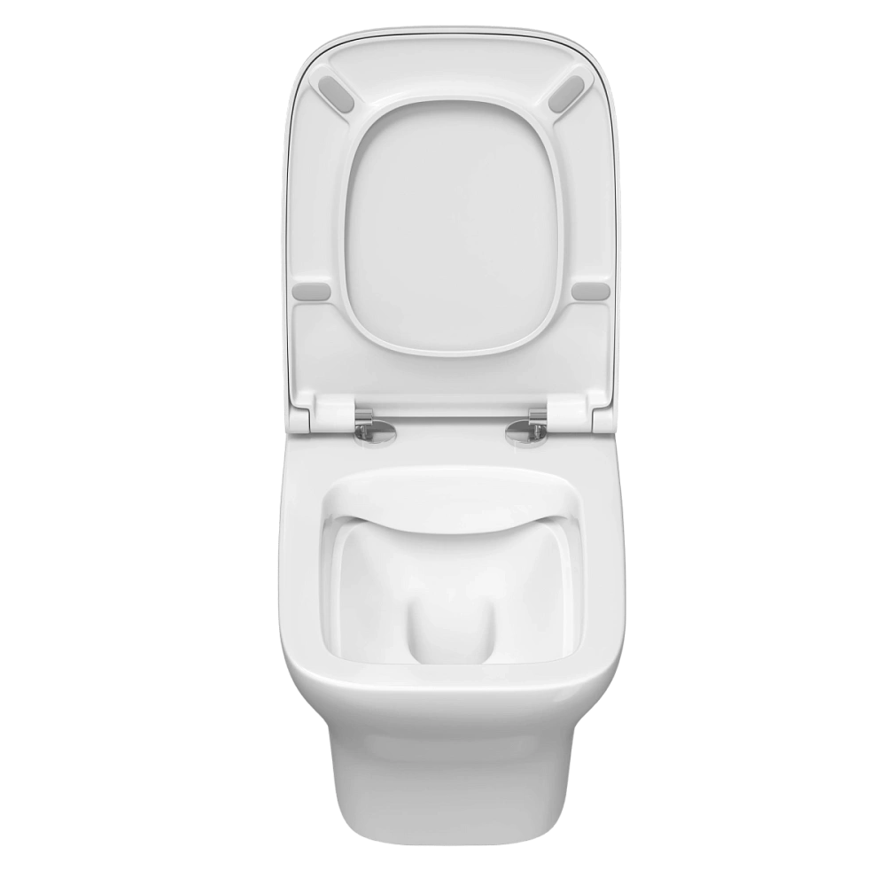 Унитаз подвесной VitrA Zentrum Square 7484B003-0075 безободковый SmoothFlush белый, антибактериальное покрытие Hygiene — Изображение 4