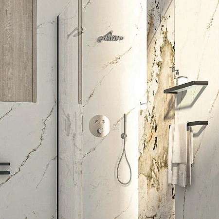 Смеситель для душа Kerama Marazzi Eterna 70426EXKM.50.050 встраиваемый термостатический нержавеющая сталь Смеситель для душа Kerama Marazzi Eterna 70426EXKM.50.050 встраиваемый термостатический нержавеющая сталь