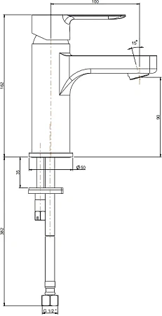 Смеситель для раковины Kerama Marazzi Sonata P4CR205ZNKM хром Смеситель для раковины Kerama Marazzi Sonata P4CR205ZNKM хром