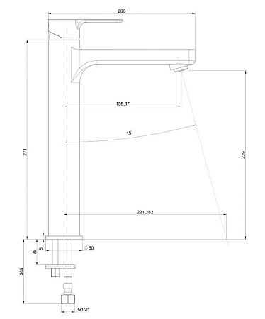 Смеситель для раковины Kerama Marazzi Sonata P4CR205LLZNKM высокий хром Смеситель для раковины Kerama Marazzi Sonata P4CR205LLZNKM высокий хром