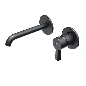 Смеситель для раковины Kerama Marazzi Linea 71028KM.01.093 настенный c внутр.частью, черный матовый