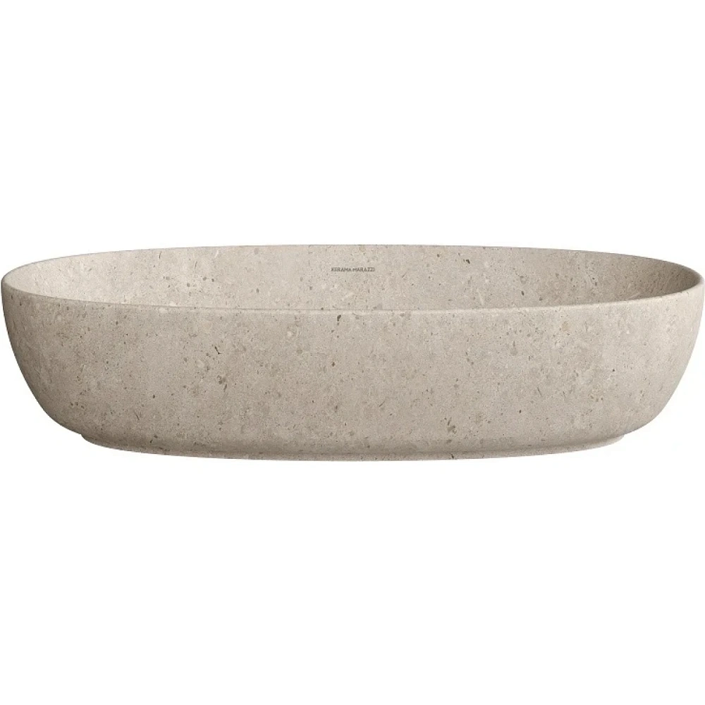 Раковина Kerama Marazzi Plaza 60 см KMPLWB60MBEST0 накладная с донным клапаном, риккарди бежевый — Изображение 2