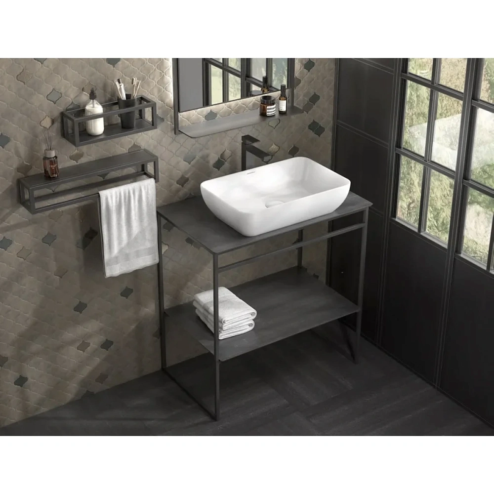 Раковина Kerama Marazzi Plaza PLR.wb.55 накладная 55, белая глянцевая — Изображение 5