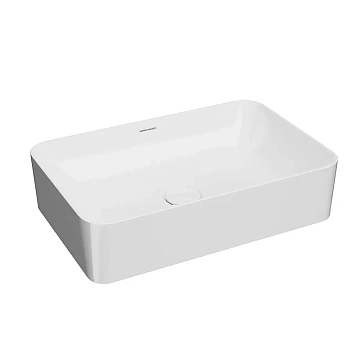 Раковина Kerama Marazzi Plaza PLR.wb.55q накладная 55, прямоугольная, белая глянцевая