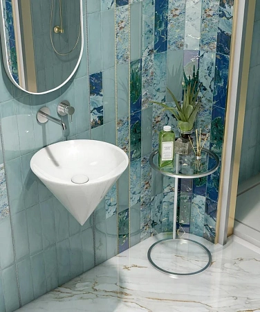 Раковина Kerama Marazzi Cono CO.wb.44 подвесная 44, белая глянцевая Раковина Kerama Marazzi Cono CO.wb.44 подвесная 44, белая глянцевая