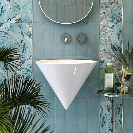 Раковина Kerama Marazzi Cono CO.wb.44 подвесная 44, белая глянцевая Раковина Kerama Marazzi Cono CO.wb.44 подвесная 44, белая глянцевая