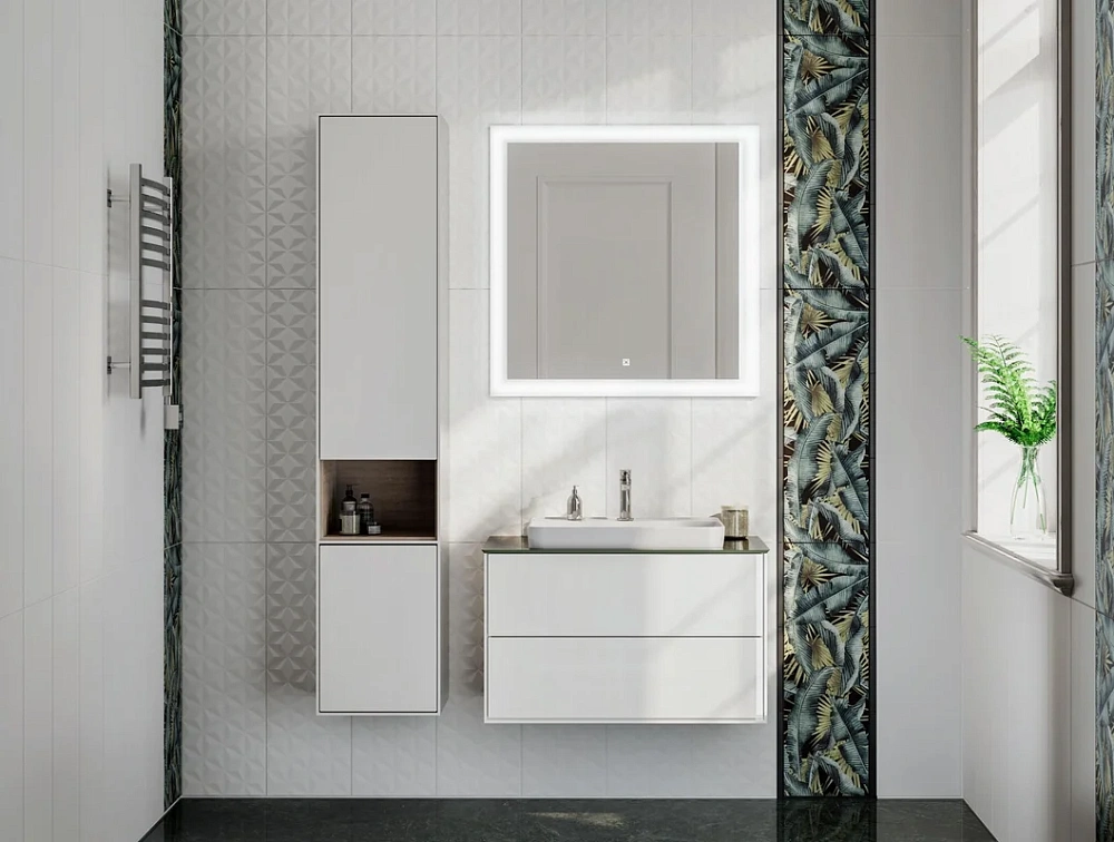 Раковина Kerama Marazzi Plaza PLR.wbi.55.1 встраиваемая сверху 55, белая глянцевая — Изображение 8