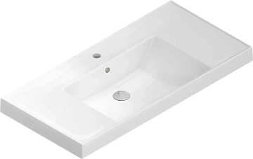 Раковина Kerama Marazzi Cubo CU.wb.100 подвесная\мебельная 100, белая глянцевая