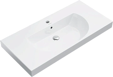 Раковина Kerama Marazzi Buongiorno BG.wb.100 подвесная\мебельная 100, белая глянцевая