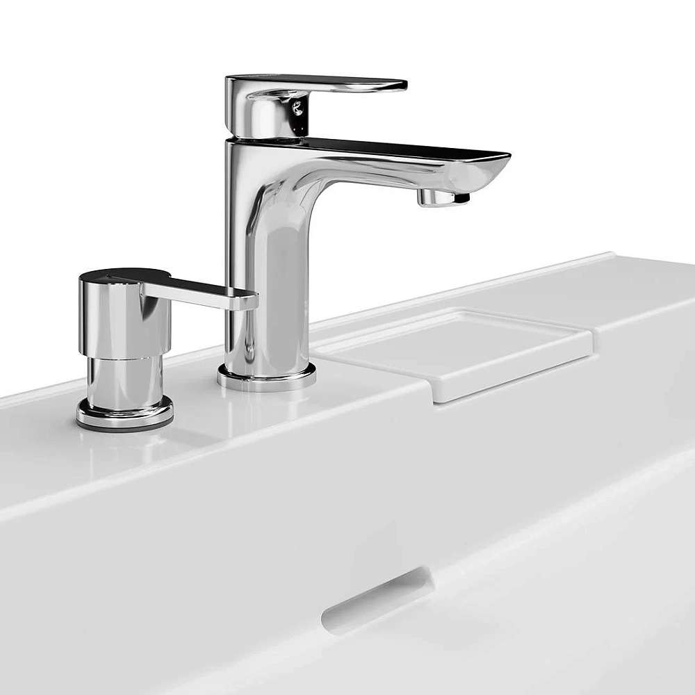 Раковина Kerama Marazzi Logica LO.wb.60.2 мебельная с двумя отверстиями 60, белая глянцевая — Изображение 3