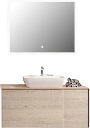 Зеркало Kerama Marazzi Mio MIO.mi.120\WHT прямоугольное с диммером 120, белое Зеркало Kerama Marazzi Mio MIO.mi.120\WHT прямоугольное с диммером 120, белое
