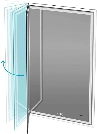 Зеркало Kerama Marazzi Tecno TE.M.mi.65 с поворотной дверцей, подсветкой и функцией антизапотевание, белое Зеркало Kerama Marazzi Tecno TE.M.mi.65 с поворотной дверцей, подсветкой и функцией антизапотевание, белое