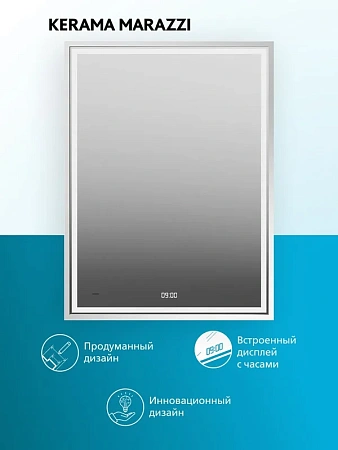 Зеркало Kerama Marazzi Tecno TE.mi.70 c LED 70 с подсветкой, с функцией антизапотевание, белый глянцевый Зеркало Kerama Marazzi Tecno TE.mi.70 c LED 70 с подсветкой, с функцией антизапотевание, белый глянцевый