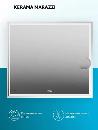 Зеркало Kerama Marazzi Tecno TE.mi.90 c LED 90 с подсветкой, с функцией антизапотевание, белый глянцевый Зеркало Kerama Marazzi Tecno TE.mi.90 c LED 90 с подсветкой, с функцией антизапотевание, белый глянцевый