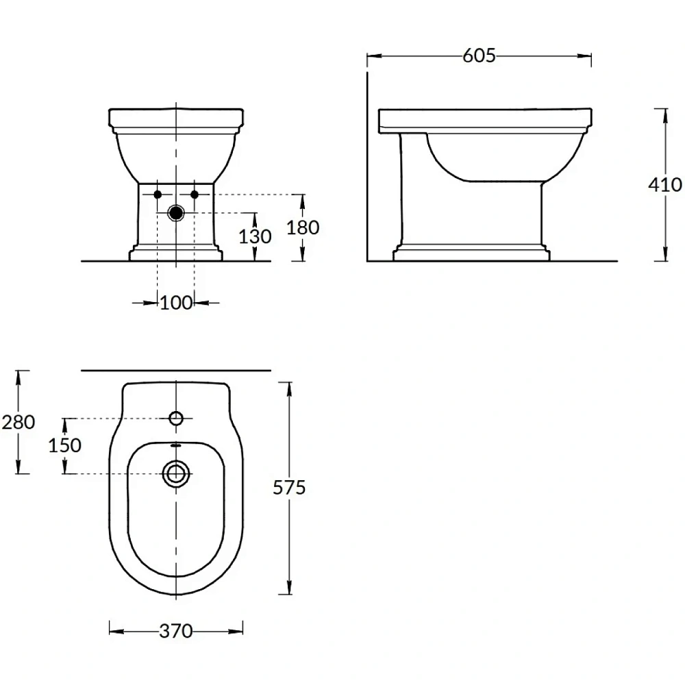 Биде напольное Kerama Marazzi Pompei PO.bidet.01 белый глянцевый — Изображение 4